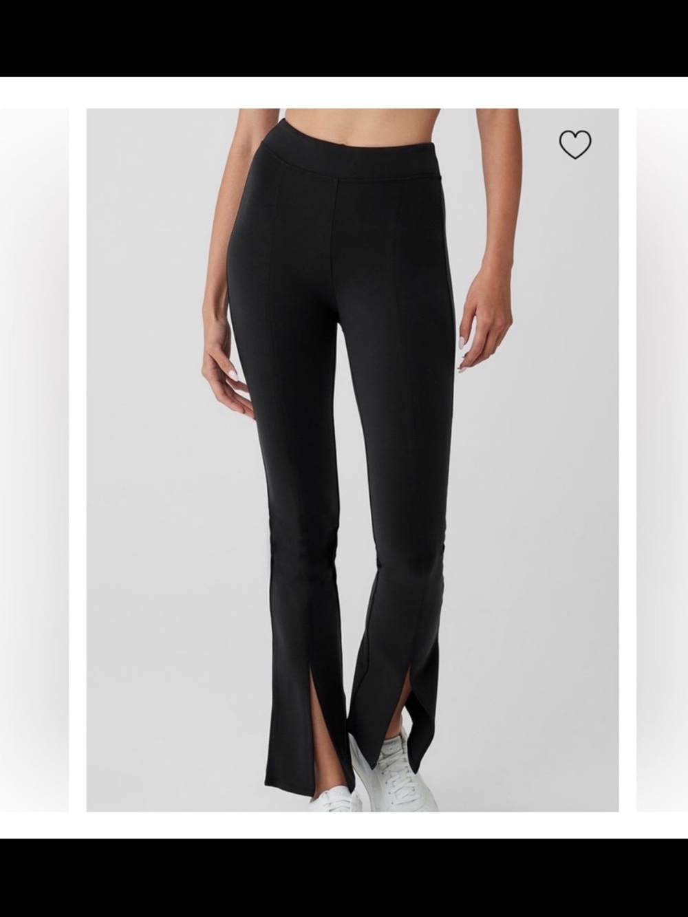 ALO Yoga Black Split-Hem Leggings
